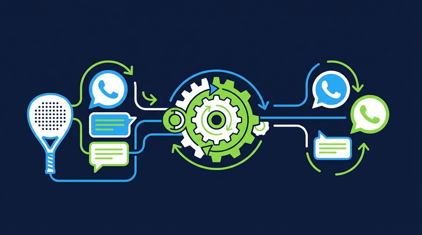 Automated messaging workflow with WhatsApp and padel engagement