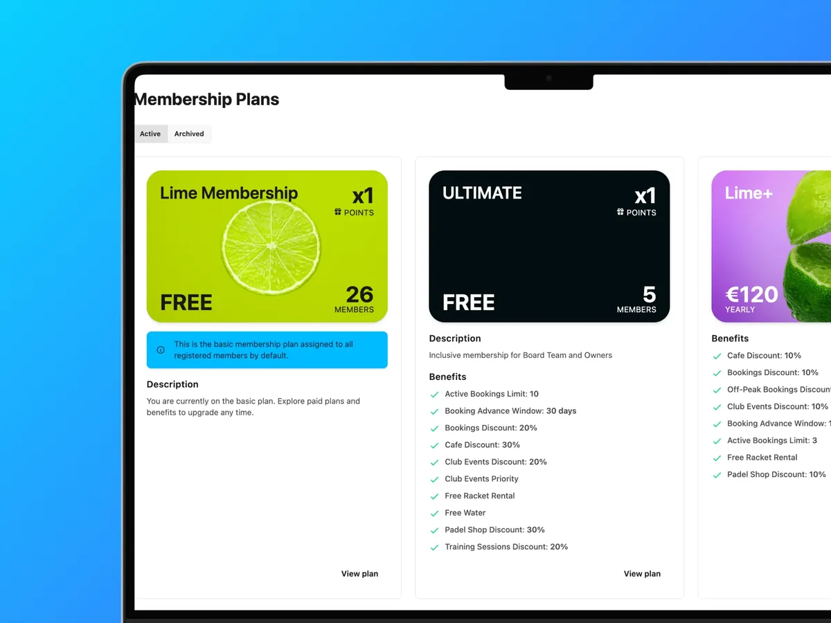 Membership plans
